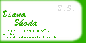 diana skoda business card